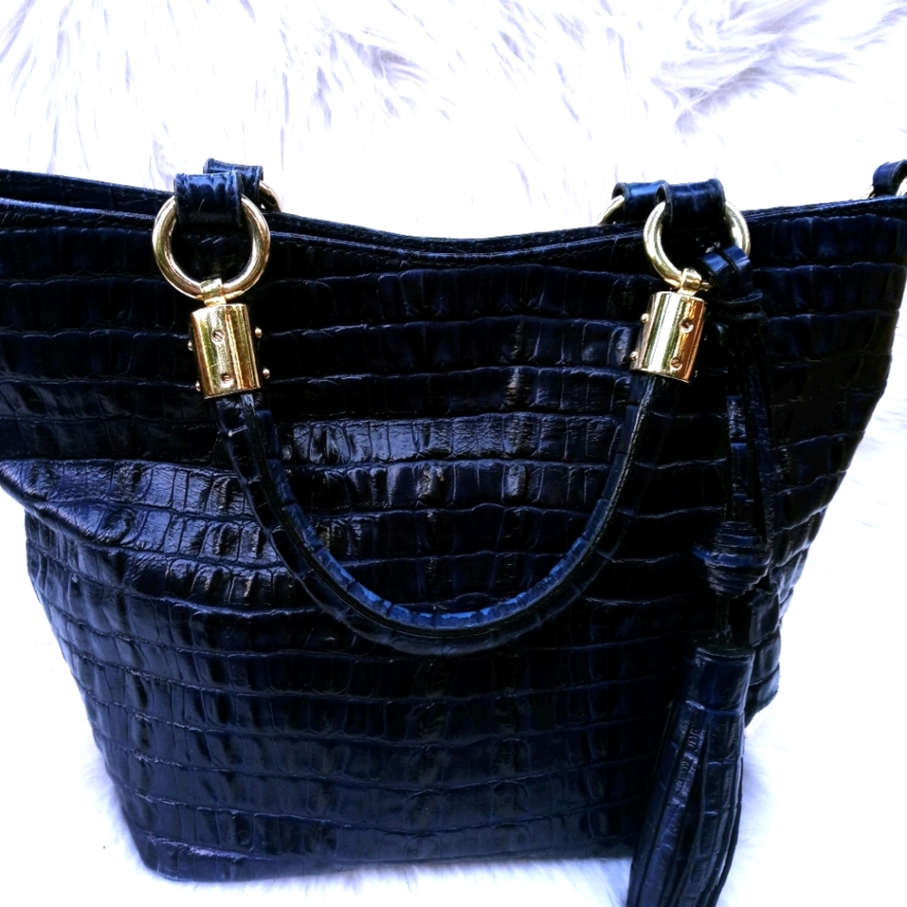 Brahmin Authentic Navy blue Satchel bag